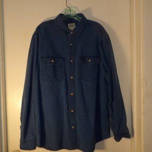 Orton Brothers Men's Denim Button Down Shirt Sz XL